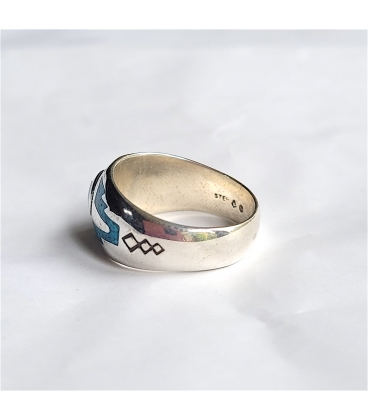 Bague anneau turquoise