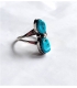 bague deux turquoises