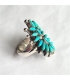 Bague fleur turquoise