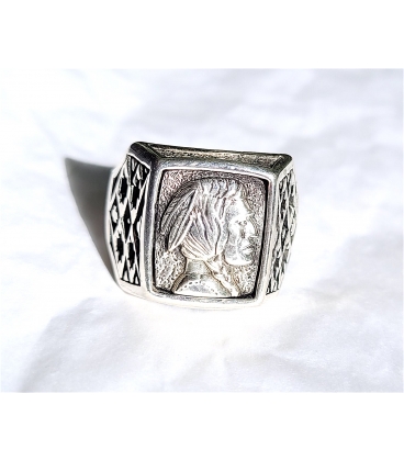 Bague portrait indien