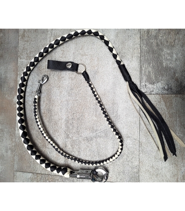 Ensemble fouet "whips" et lacet portefeuille assorti