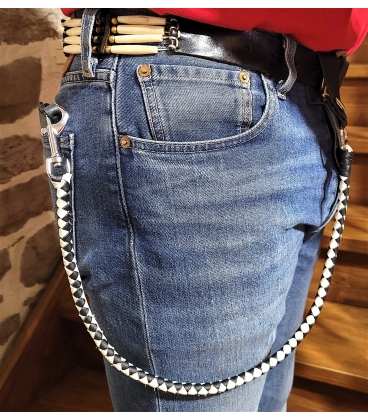 Ensemble fouet "whips" et lacet portefeuille assorti