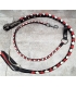 Ensemble fouet "whips" et lacet portefeuille en cuir rouge noir et blanc