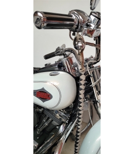 Ensemble fouet "whips" et lacet portefeuille en cuir noir et gris