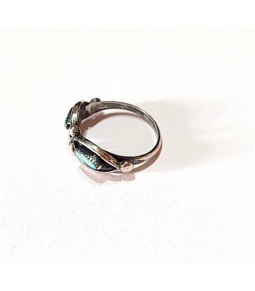 Bague double turquoise