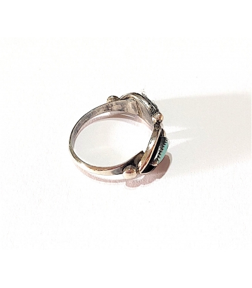 Bague double turquoise