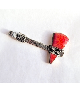 Pendentif Tomhawk Corail