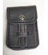 Etui à cigarettes en cuir noir fait main