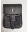 Etui pour paquet de cigarettes en cuir noir