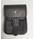 Etui pour paquet de cigarettes en cuir noir