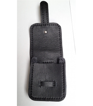 Etui pour paquet de cigarettes en cuir noir