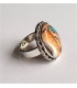 Bague ovale turquoise oyster copper argent
