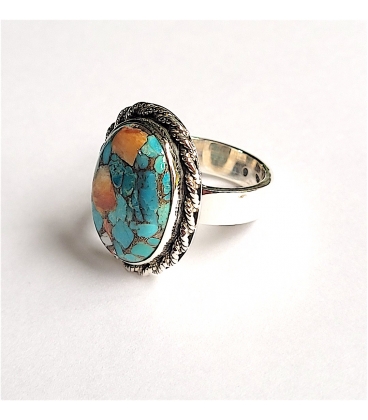 Bague ovale turquoise Oyster Copper
