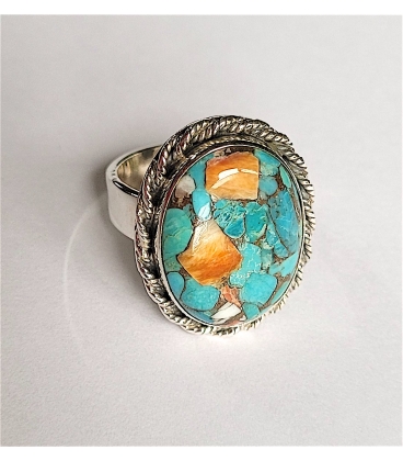 Bague ovale turquoise Oyster Copper