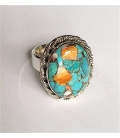 Bague ovale turquoise Oyster Copper
