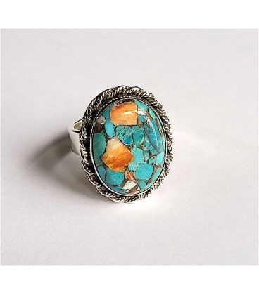 Bague ovale turquoise Oyster Copper