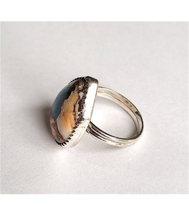 Bague forme goutte argent turquoise oyster copper