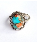 Bague turquoise oyster copper argent