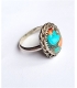 Bague turquoise oyster copper argent