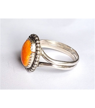 Bague ovale spiny oyster argent