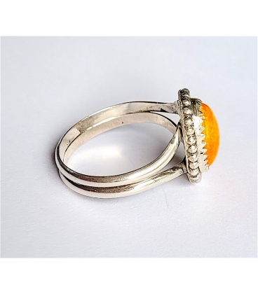 Bague ovale spiny oyster argent