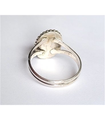 Bague ovale spiny oyster argent