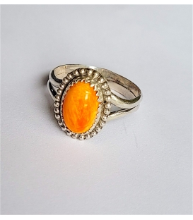 Bague ovale spiny oyster argent