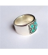 Bague anneau et ses petites turquoises