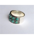 Bague anneau et ses petites turquoises