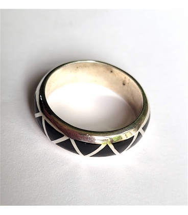 bague anneau Navajo turquoise et lapis lazuli