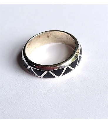 bague anneau Navajo turquoise et lapis lazuli