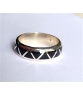 bague anneau Navajo onyx