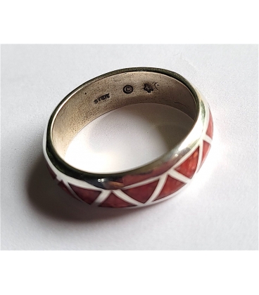 Bague anneau navajo Corail