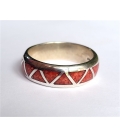 Bague anneau navajo Corail