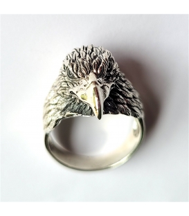 Bague tête de rapace argent