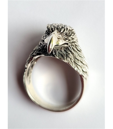 Bague tête de rapace argent