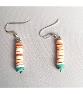 Boucles d'oreilles en perles d'Heishi mélo de couleurs