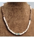 Collier en perles Heishi coquillage melo de couleurs