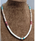 Collier en perles Heishi melo de couleurs