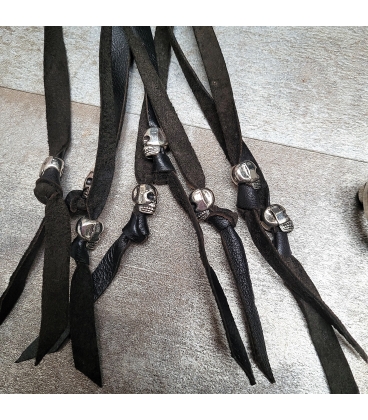 Whips "fouet de guidon" cuir noir