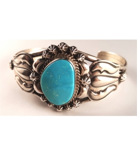 Bracelet argent et turquoise