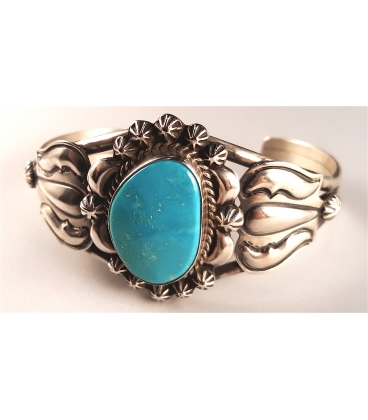 Bracelet argent et turquoise