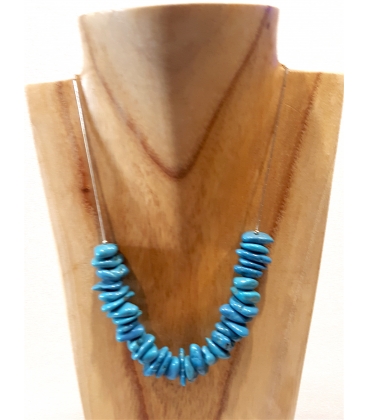 Collier multi turquoises