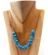 Collier multi turquoises
