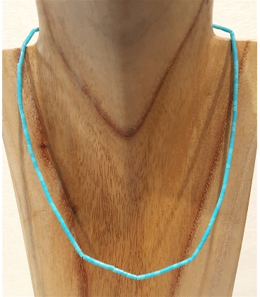 Collier fin multi turquoises