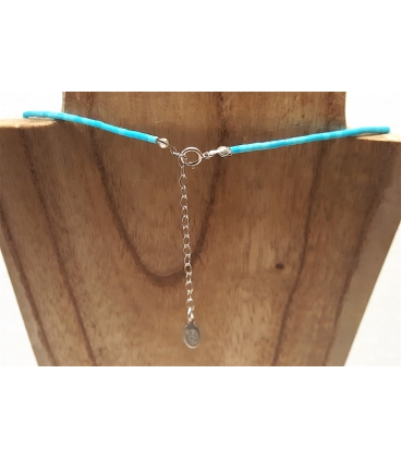 Collier fin multi turquoises