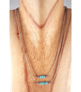 Collier double fils