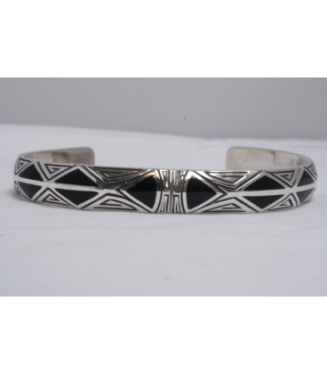 bracelet argent onyx