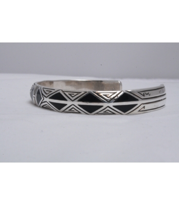bracelet argent onyx