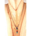 Collier plume multi couleur